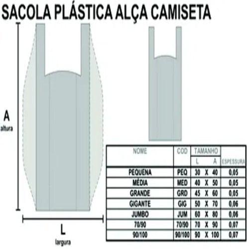 Imagem de Sacolas Plasticas Reciclada  Reforçada 40 X 50  3 Kg