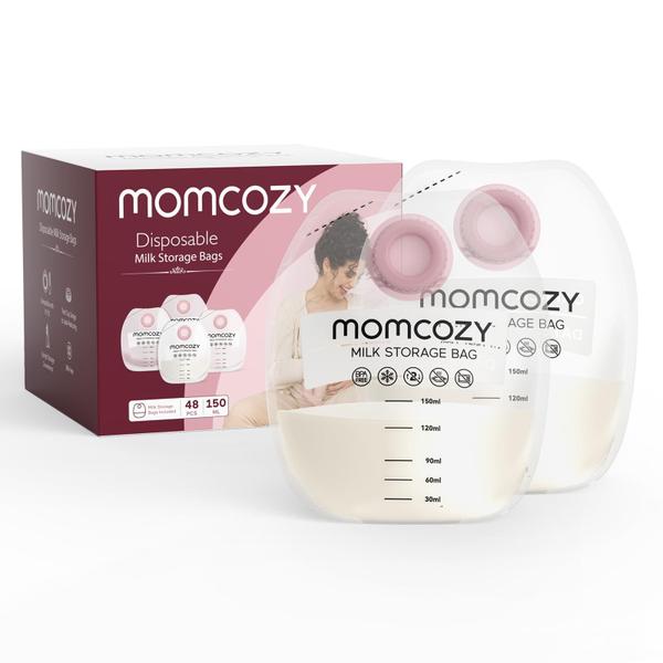 Imagem de Sacos de armazenamento de leite materno Momcozy Screw-on 48 ct 150 mL sem BPA