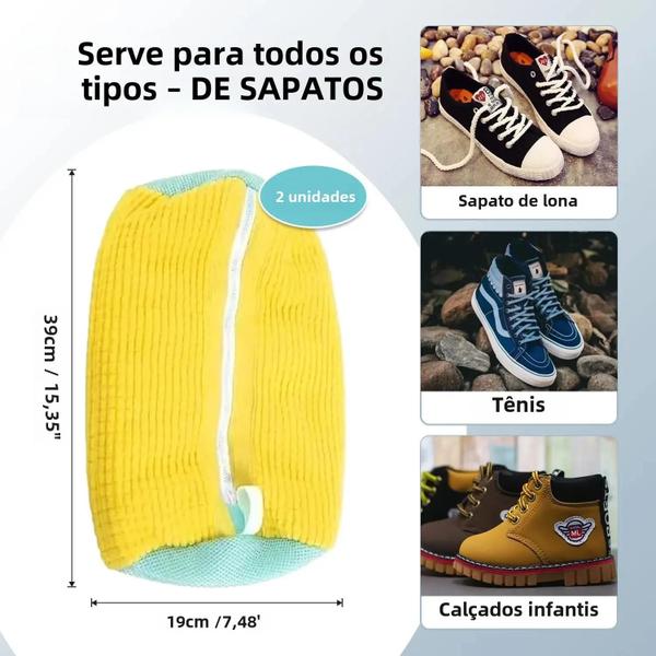 Imagem de Sacos De Lavanderia De Algodão Para Sapatos Roupas Fácil Remover Sujeira Anti-deformação Organizador