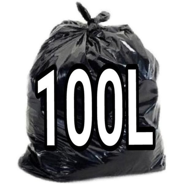 Imagem de Sacos De Lixo 100 Litros Preto 100 Unidades Resistente