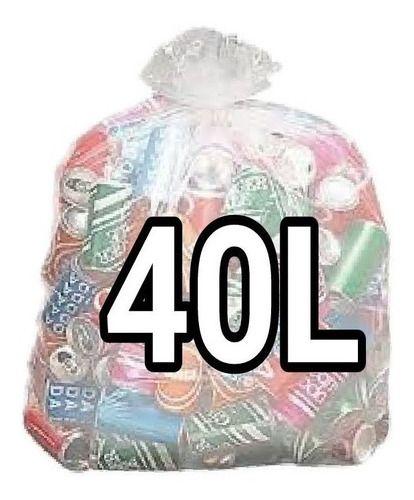 Imagem de Sacos De Lixo 40 Litros Transparente 100Un