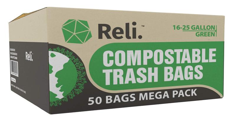 Imagem de Sacos de lixo Reli. Compostável 60-95L, 50 unidades, verde