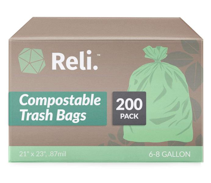 Imagem de Sacos de lixo Reli. Verde a granel compostável 23L-30L 200 unidades