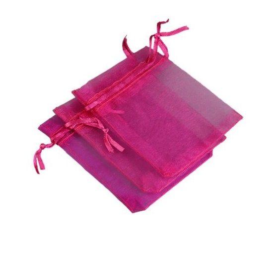 Imagem de Sacos de Organza Lembrancinhas Diversas Cores 7x9cm 100un