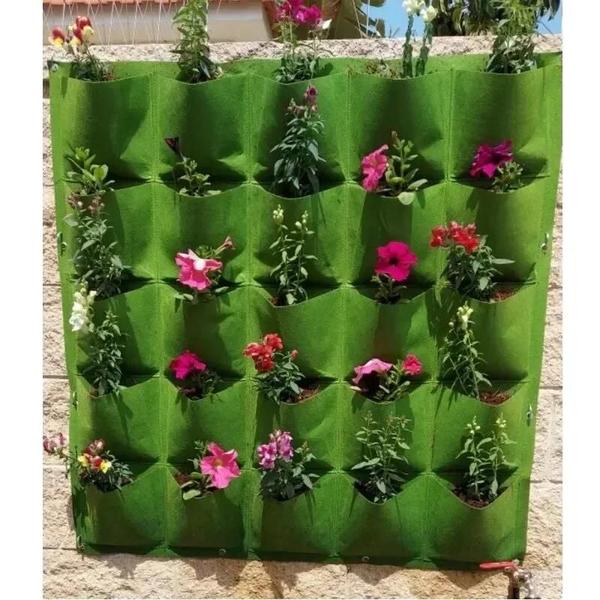 Imagem de Sacos de Plantio de Parede Vertical para Jardim - Vaso para Suculentas e Decoração de Casa