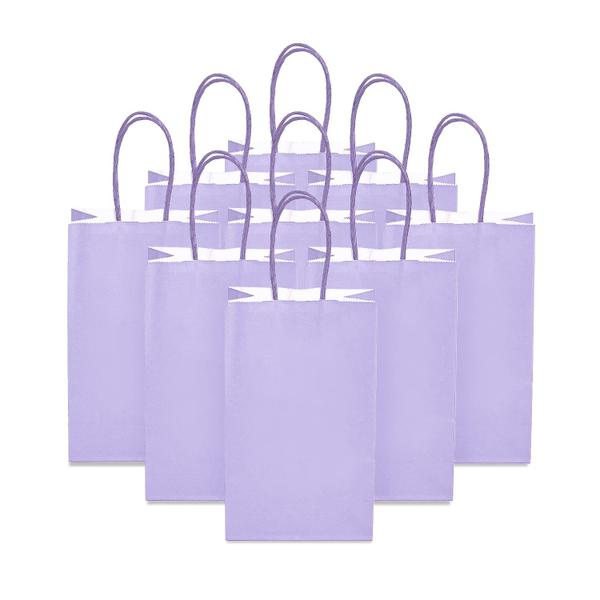 Imagem de Sacos de presente DjinnGlory Lavender Purple Paper, pacote com 100, 23x14x8cm