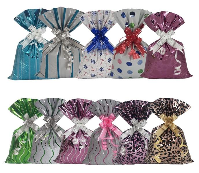 Sacos de presente metalizados 20x29cm 50un Aliança Imagem de Sacos de presente metalizados 20x29cm 50un Aliança