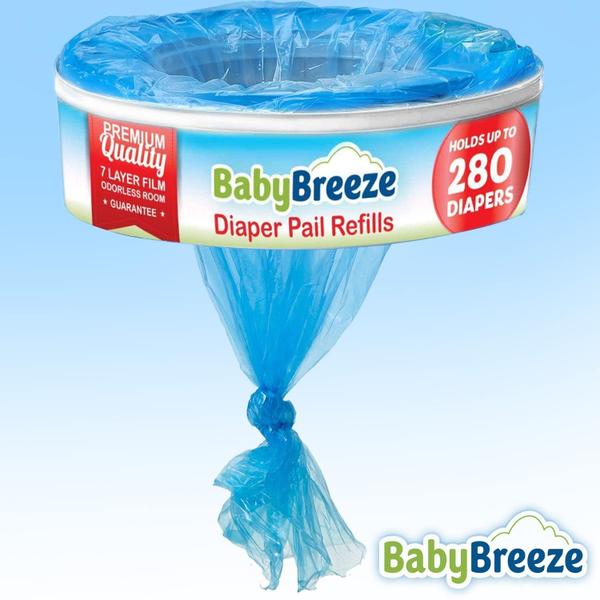 Imagem de Sacos de recarga de baldes de fraldas compatíveis com BabyBreeze com Diaper Genie