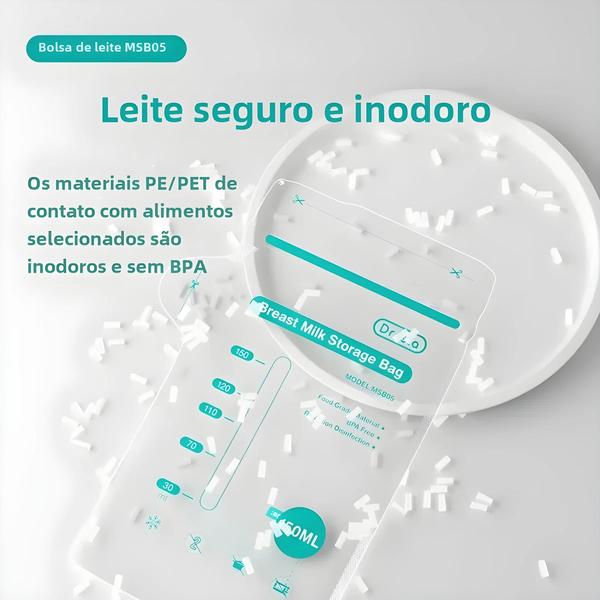 Imagem de Sacos Descartáveis para Armazenamento de Leite Materno (150/250ml - 30 Unidades)