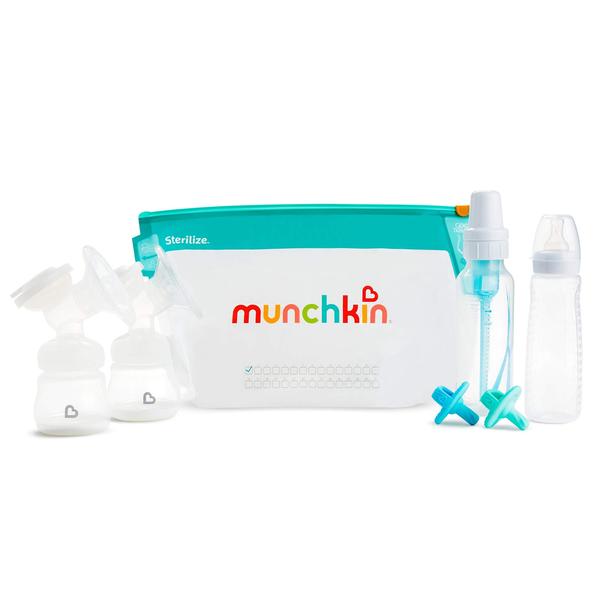 Imagem de Sacos esterilizadores de microondas Munchkin Latch, 180 usos, pacote com 6, elimina até 99,9% das bactérias comuns, brancas, pequenas (8 x 11")