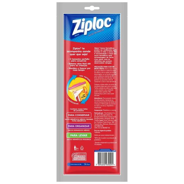 Imagem de Sacos Herméticos Ziploc para Conservar Grande com 10 unidades