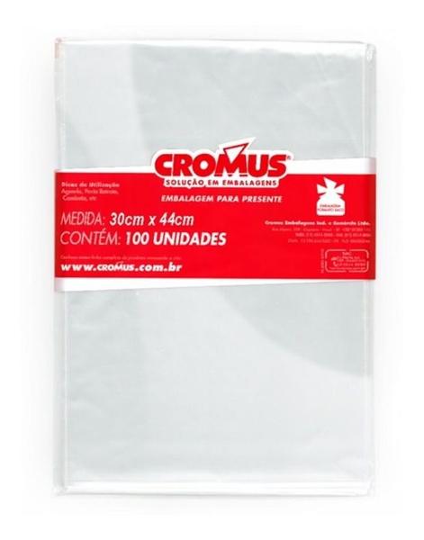 Sacos Incolor Presente Celofane 30X44cm Transparente 100 un - Cromus Imagem de Sacos Incolor Presente Celofane 30X44cm Transparente 100 un