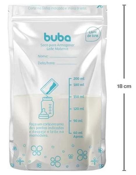 Sacos para Armazenar Leite Materno 200ML Buba Imagem de Sacos para Armazenar Leite Materno 200ML Buba