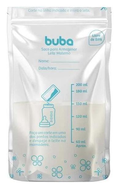 Sacos para Armazenar Leite Materno 200ML Buba Imagem de Sacos para Armazenar Leite Materno 200ML Buba