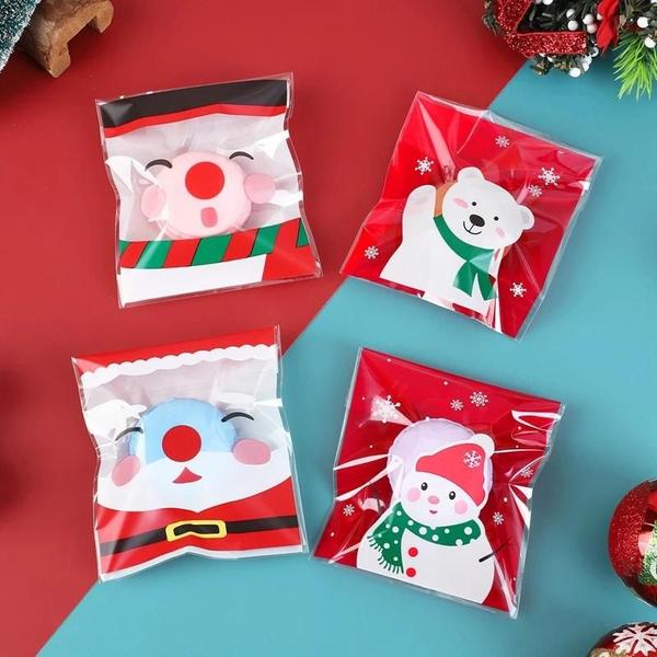 Imagem de Sacos para Biscoitos de Natal - Autoadesivos (100 Peças)