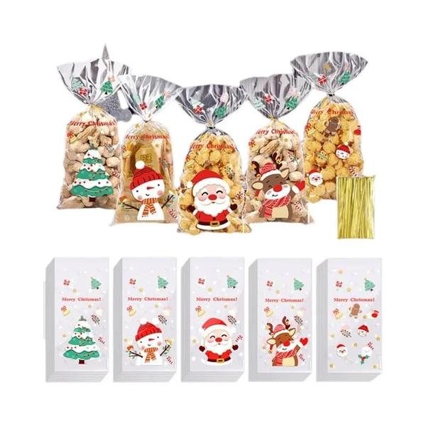 Imagem de Sacos para Biscoitos de Natal - Autoadesivos (100 Peças)