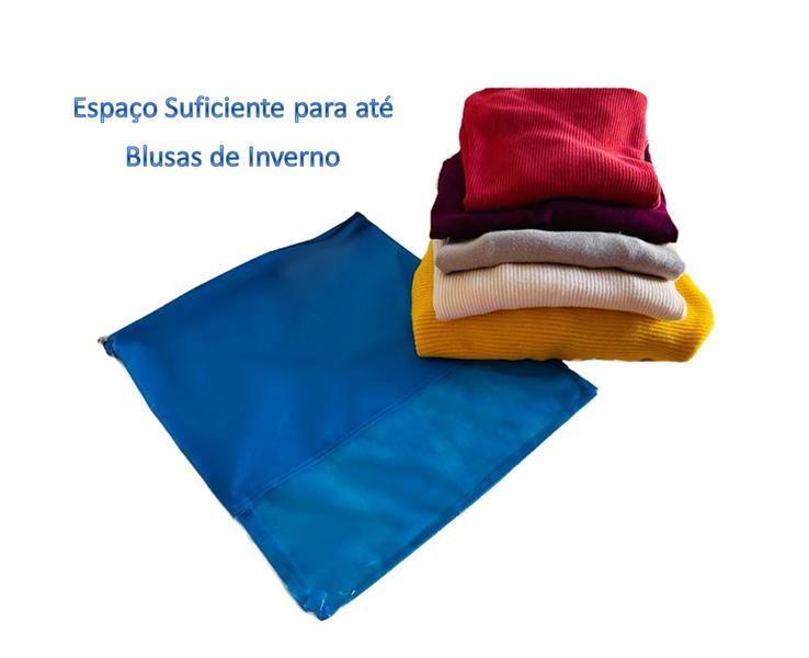 Imagem de Sacos Tnt Para Guardar Roupas Com Visor E Zíper Kit 100 Unid