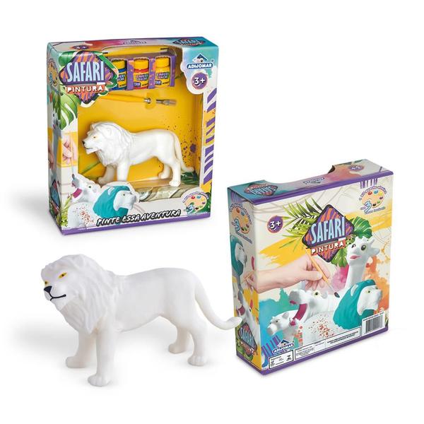 safari Brinquedo Infantil Com 4 Animais Em Vinil Bichos Safari
