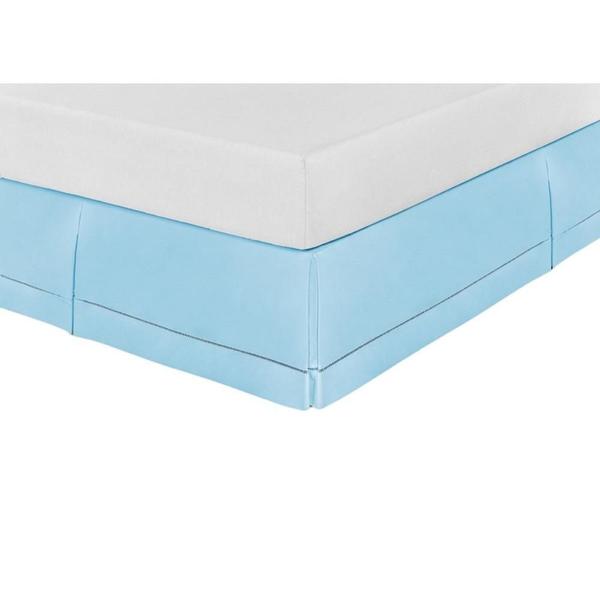Saia Box Cama Casal Ponto Palito Algodão Percal 200 Fios. - Sonhos Enxovais Imagem de Saia Box Cama Casal Ponto Palito Algodão Percal 200 Fios.
