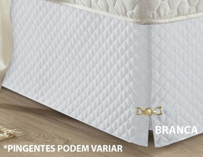 Imagem de Saia Box King Matelada com Pingente Branca 2,00m x 33cm