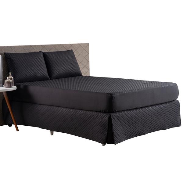 Saia Box Matelada Para Cama King Size Com Tampão Baú - Casa Pedro Imagem de Saia Box Matelada Para Cama King Size Com Tampão Baú