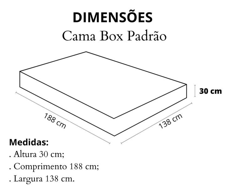 Imagem de Saia Box Modelo Fit Tamanho Casal Padrão Malha 100% Algodão Pérola