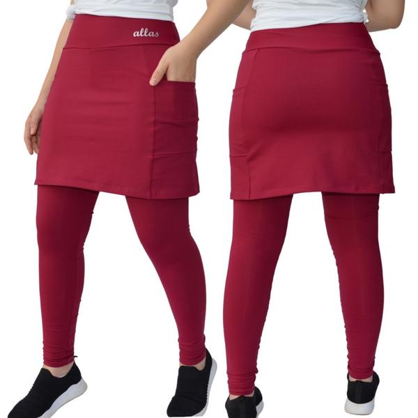 Moda Evangelica CalÃ§a De Academia Feminina Com Saia Short Saia
