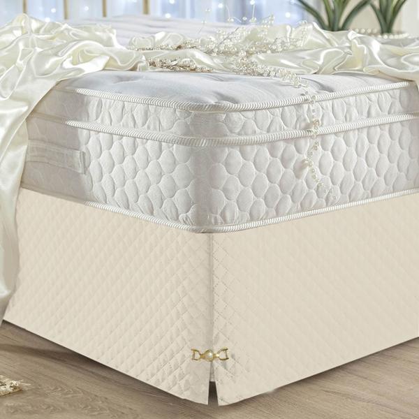 Imagem de Saia Casal Queen Box Padrão Luxo Matelada Varias cores Cama Queen