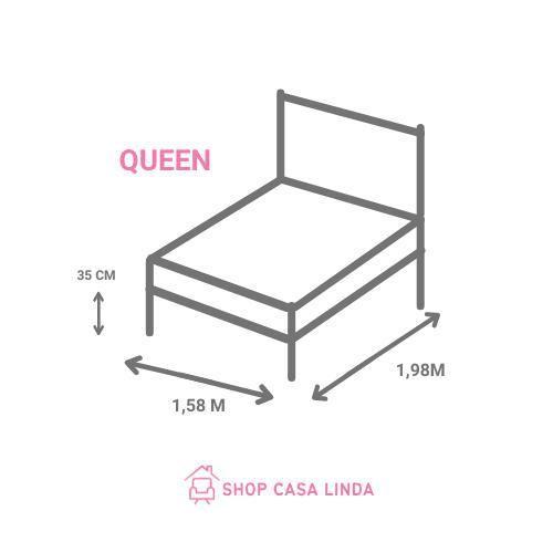 Imagem de Saia De Cama Box Milão Tamanho Queen Branco