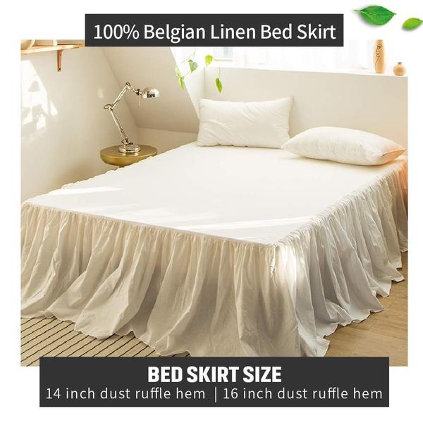 Imagem de Saia de cama Simple & Opulence Belgian Linen 100% Twin/Queen/King