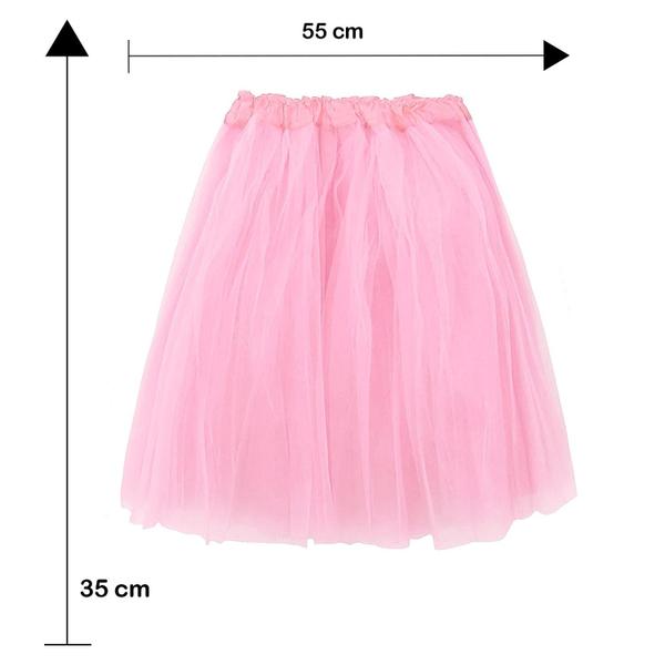 Imagem de Saia de Tule Rosa Adulto Infantil 35 Cm Ballet Carnaval Festa Junina