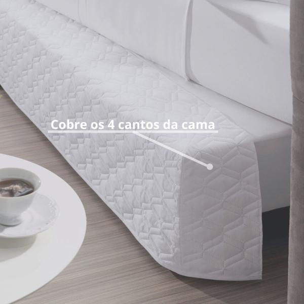 Imagem de Saia Matelada Para Box Queen - Toque Acetinado