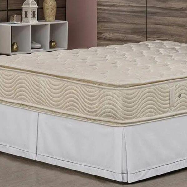 Imagem de Saia p/ Cama Box King Ponto Palito Lavive  Branco