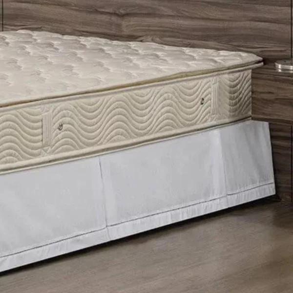 Imagem de Saia p/ Cama Box King Ponto Palito Lavive  Branco