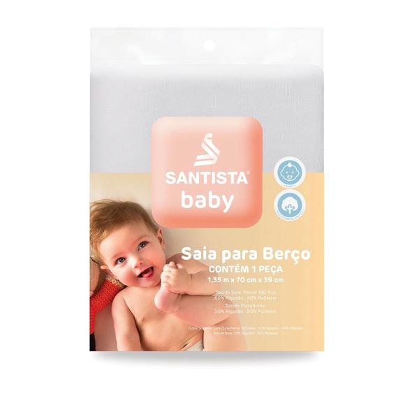 Imagem de Saia Para Berço Santista Baby Branco