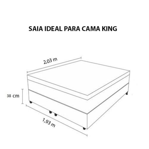 Imagem de Saia Para Cama Box Casal King Size Matelada Microfibra ultrassonico sem elastico