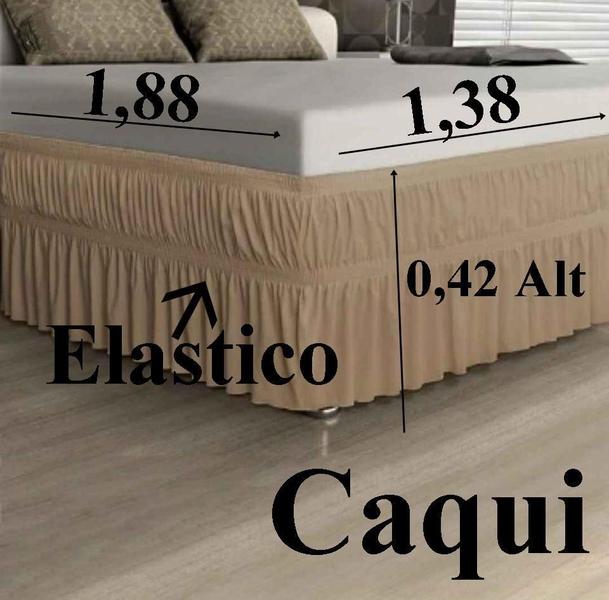 Imagem de Saia Para Cama Box Casal Padrão Elastico Duplo Reforçado