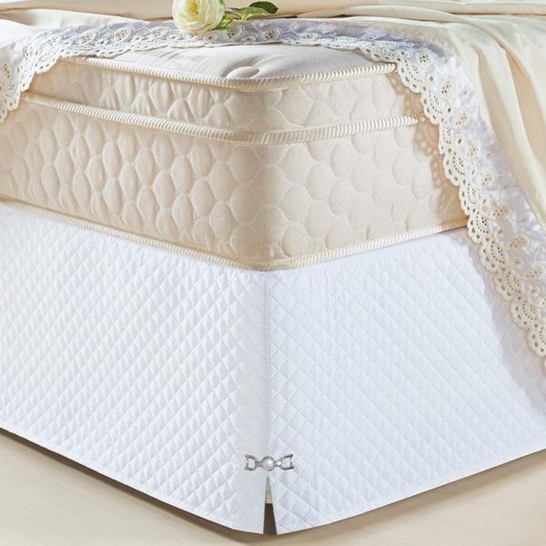 Imagem de Saia para Cama Box King Size Veneza Matelada Branco