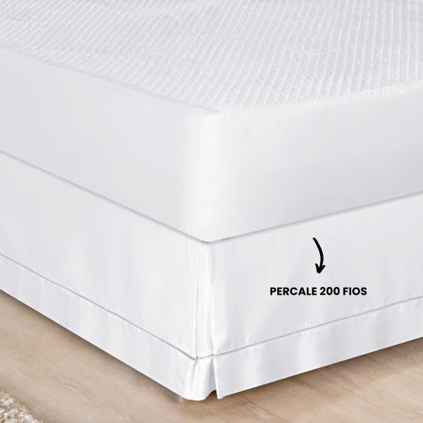 Imagem de Saia Para Cama Box Queen Percale 200 Fios 01 Peça