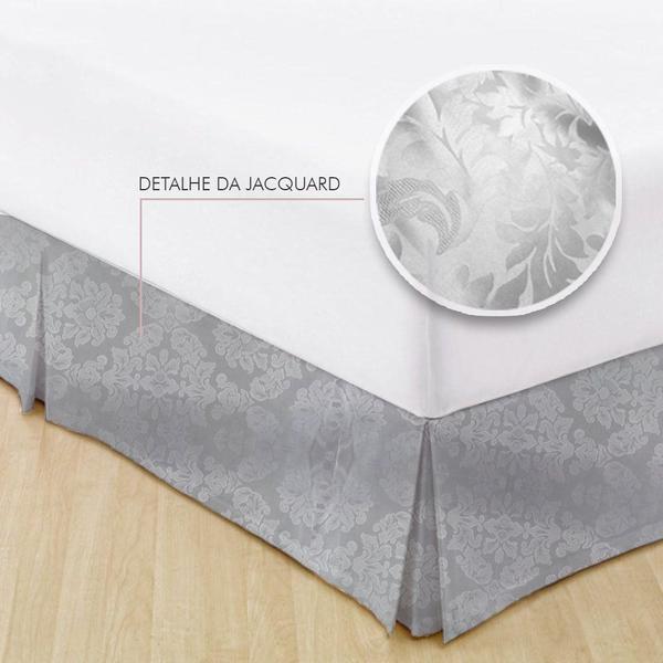 Imagem de Saia Para Cama Box Solteiro King Jacquard Admirare