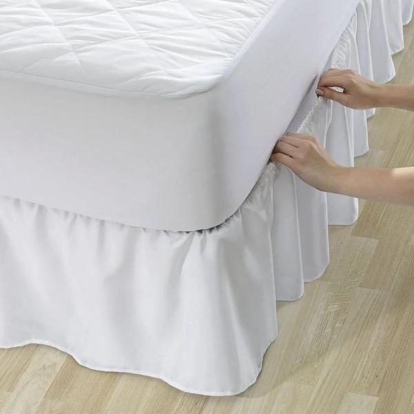 Imagem de Saia para Cama Queen Size Veste Fácil - 158x203cm - Santista