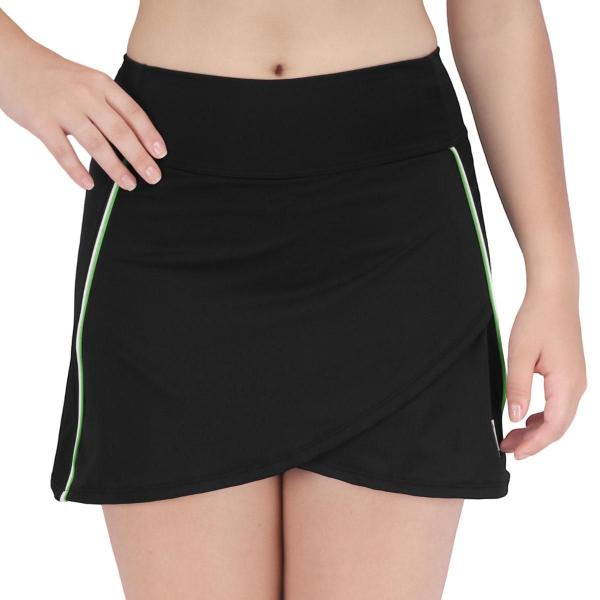 Imagem de Saia Shorts Fila Backspin Wrap Preta e Verde Claro