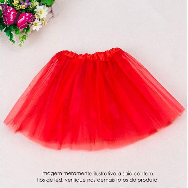 Imagem de Saia Tule Led Colorido Festa Bailarina Tutu Ballet 40cm