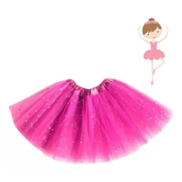 Imagem de Saia Tule Tutu Unicórnio Infantil 30 Cm Carnaval Bailarina