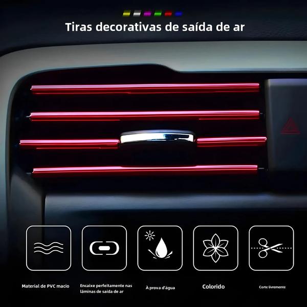 Imagem de Saída de Ar Condicionado para Carro 20cm - Moldura Decorativa em U