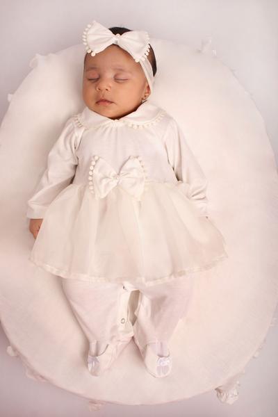 Recém Nascido Roupas Batizado Menina Saída Maternidade Menina