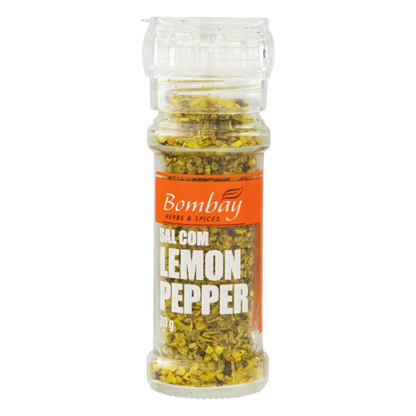 Imagem de Sal com Lemon Pepper Moedor BOMBAY 70g