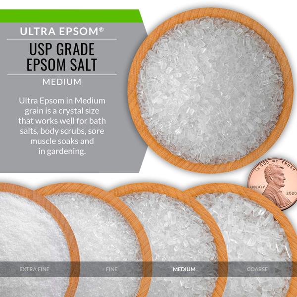 Imagem de Sal de banho SaltWorks Ultra Epsom de grão médio sem perfume 2,27 kg