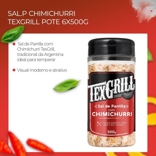 Imagem de Sal de Parrilha Chimichurri Temprero de Carne, Costelas e Assados Texgrill  500g