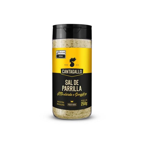 Sal de Parrilha Mostarda e Gengibre CantaGallo 250gr Imagem de Sal de Parrilha Mostarda e Gengibre CantaGallo 250gr